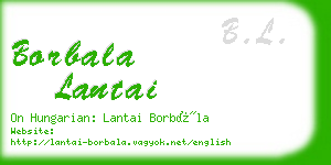 borbala lantai business card